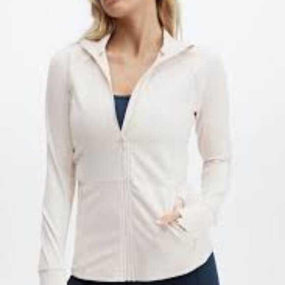 Fabletics Trinity Performance Jacket, Egret White, Size S - Picture 3 of 16
